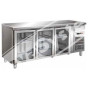 Tavolo Refrigerato 3 Porte in Vetro -2°+8° Ventilato cm 179,5x70x85 h