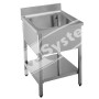 Lavello Inox 1 Vasca con Ripiano cm 50x60x85