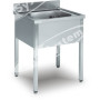 Lavello Inox 1 Vasca cm 60x70x85 : Posizione foro - Senza foro