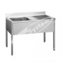 Lavello Inox 1 Vasca e Gocciolatoio cm 120x60x85 : Posizione foro - Senza foro