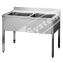 Lavello Inox 2 Vasche cm 120x60x85 : Posizione foro - Senza foro