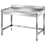 Tavolo Inox Professionale su Gambe con Alzatina cm 60x70x85
