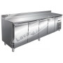 Tavolo Refrigerato 4 Porte -2°+8° con Alzatina Ventilato cm 223x70x85 h