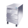 Cassettiera in Acciaio Inox con 3 Cassetti e Ruote cm 40x60x85