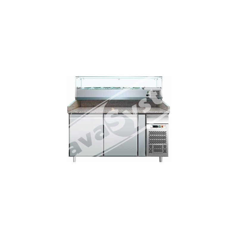 banco-pizza-refrigerato-1-porta-60x40-e-cassettiera-completo-di-vetrinetta-gn-14