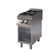 Cucina Professionale a Gas 2 Fuochi Serie 90 cm 40x90x85/90