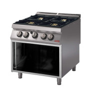 Cucina Professionale a Gas 4 Fuochi Serie 90 cm 80x90x85/90