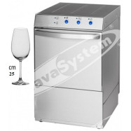 Lavabicchieri Professionale 35x35 Completa di Dosatori e Pompa di Scarico - Altezza Utile cm 25