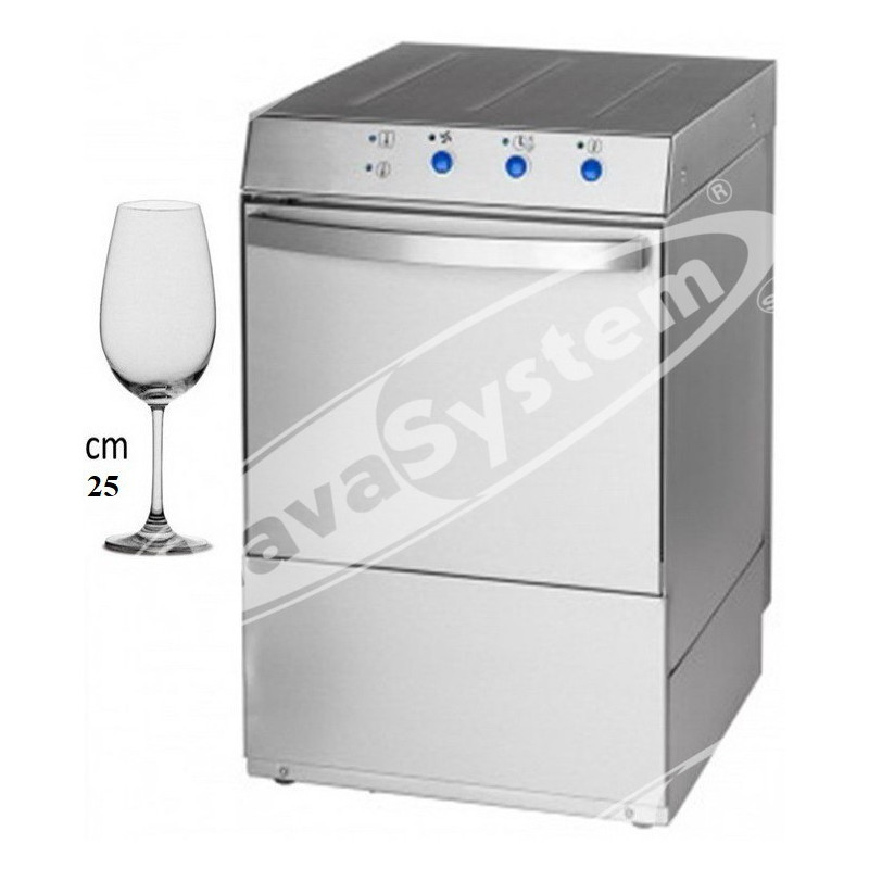 Lavabicchieri Professionale 35x35 Completa di Dosatori e Pompa di Scarico - Altezza Utile cm 25