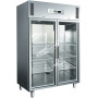Armadio Frigorifero Professionale +2°+8° con Porte in Vetro 1400 Lt