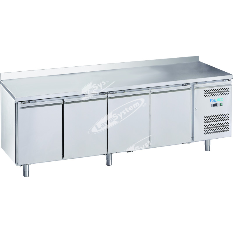 Tavolo Refrigerato 4 porte GN 1/1 con Alzatina -18°- 22° Ventilato