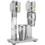 Frullatore frappè 2 Bicchieri Inox Lt 0,8+0,8