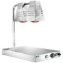 Piano Caldo con Due Lampade ad Infrarossi Struttura Inox Piano 60x40 PCI4717