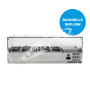 Vetrina Refrigerata per Pizzeria cm 120x33x43,5 Completa di Bacinelle Inox