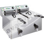 Friggitrice Professionale Elettrica 8+8 Lt con Rubinetto
