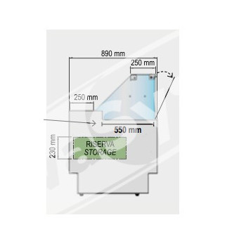 Banco Frigo - Vetrina Espositiva Refrigerata VIGO 100 FULL Optional
