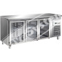 Tavolo Refrigerato 3 Porte in Vetro -2°+8° Ventilato cm 179,5x70x85 h