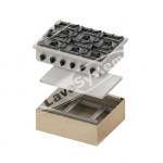 Piano Cottura a Gas 4 Fuochi Kw 22,5 cm 80x70x85 da Montare