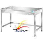 Tavolo Inox Professionale su Gambe cm 140x60x85