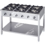 Cucina Professionale a Gas 6 Fuochi Linea 90 Kw 36,5 cm 130x90x90